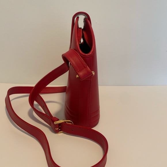 Yves Saint Laurent Aztec Medallion Red Leather Kelly Bag 1990s - Picture 8 of 8